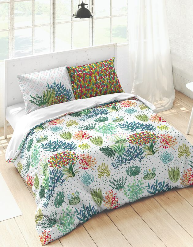 Linge de lit Leaves imprimé floral - coton (blanc) Linge de lit Leaves imprimé floral - coton (blanc)