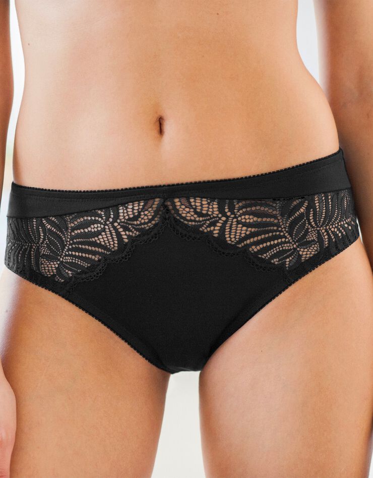 Culotte microfibre et dentelle Loro – lot de 2 (noir) Culotte microfibre et dentelle Loro – lot de 2 (noir)