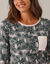 Chemise de nuit imprim&eacute; jungle (gris / rose)