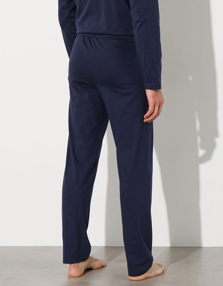 Pantalon de pyjama bleu marine imprimé placé (marine)
