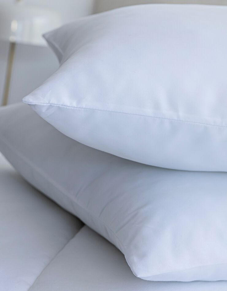 Oreiller microfibre, confort médium (blanc)