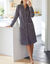 Peignoir polaire boutonn&eacute; (gris)