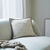 Coussin uni coton textur&eacute; (ivoire)