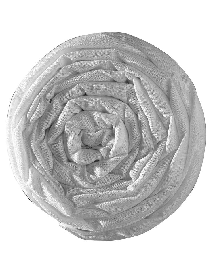 Drap-housse uni sommier articulé coton - bonnets 26 cm (gris perle)