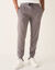Pantalon de jogging bas resserrés détails contrastés (gris chiné)