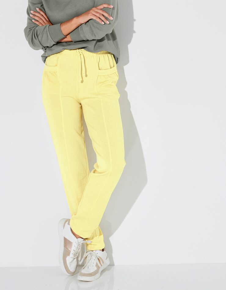 Pantalon jogging, molleton gratté (jaune) Pantalon jogging, molleton gratté (jaune)