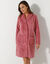 Robe de chambre maille polaire col châle - Longueur 95 cm (rose)