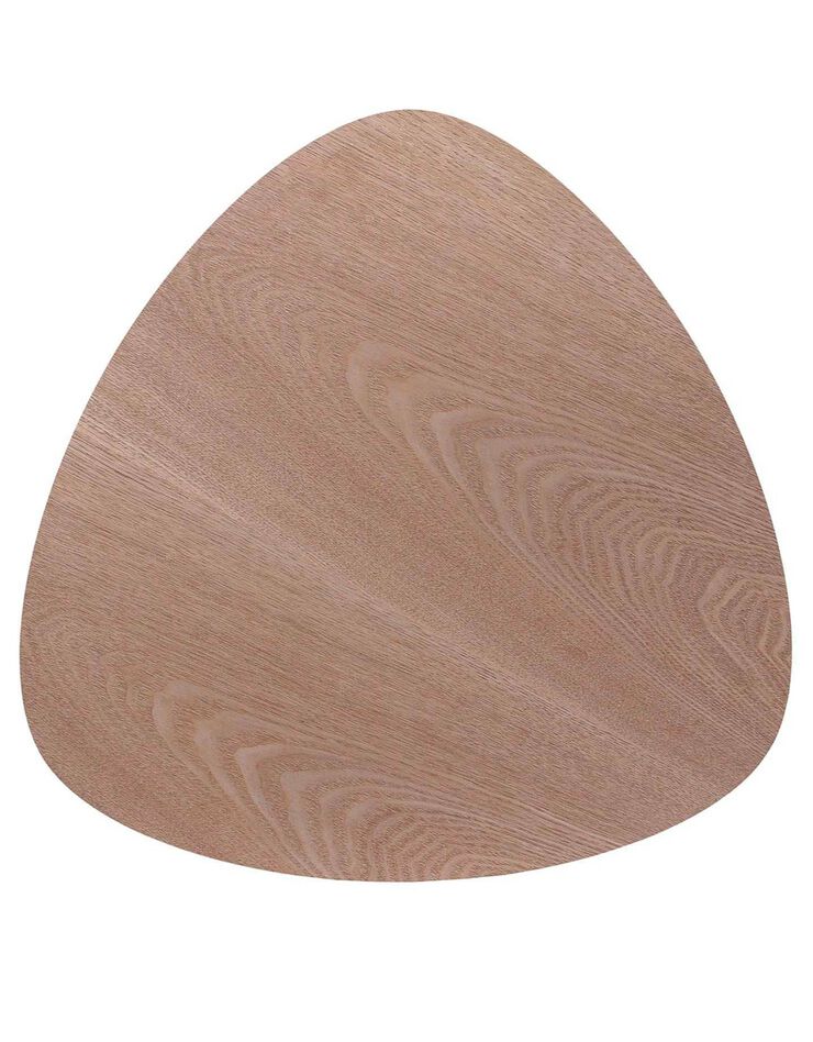 Tables gigognes en bois, plateau triangulaire - lot de 2 (naturel)