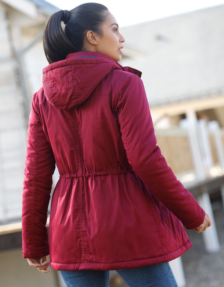 Parka déperlante doublée maille polaire (prune) Parka déperlante doublée maille polaire (prune)