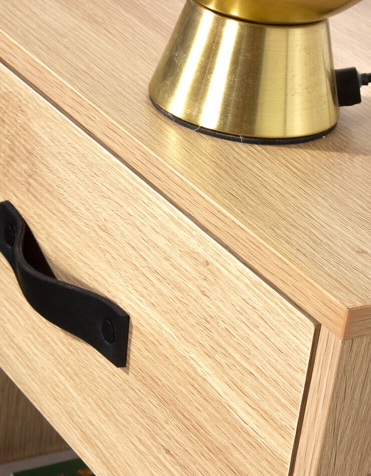 Table de chevet 1 tiroir - 1 niche (naturel)