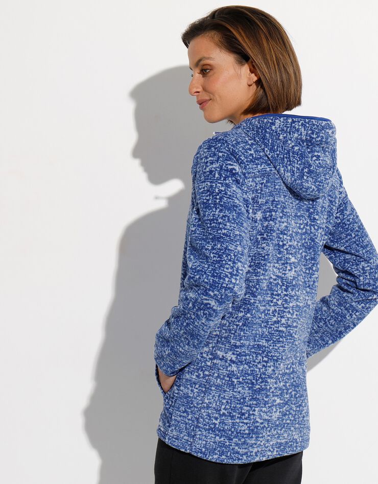 Veste polaire chinée zippée (indigo chiné) Veste polaire chinée zippée (indigo chiné)