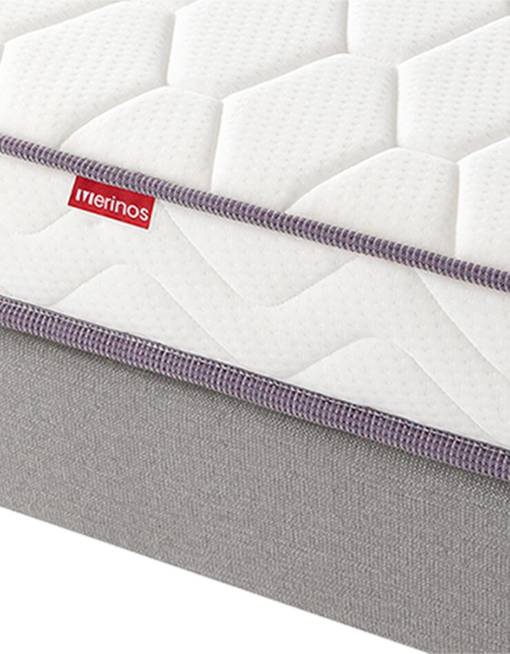 Matelas mousse Mérinos 14 cm confort ferme (blanc)