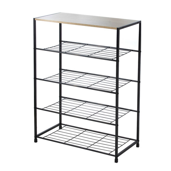 Etagère à chaussures STOCKIES 5 niveaux (noir)