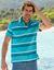 Polo rayé manches courtes (turquoise)