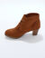 Bottines lac&eacute;es &agrave; talon fantaisie (chocolat)
