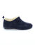 Chaussons bottillons fourrés, suédine (bleu)