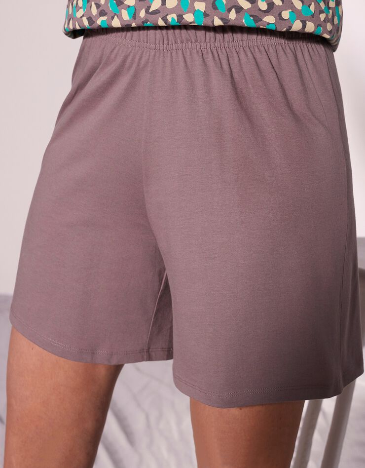 Pyjashort imprimé minimaliste (taupe) Pyjashort imprimé minimaliste (taupe)