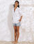 Tunique unie, gaze de coton (blanc)
