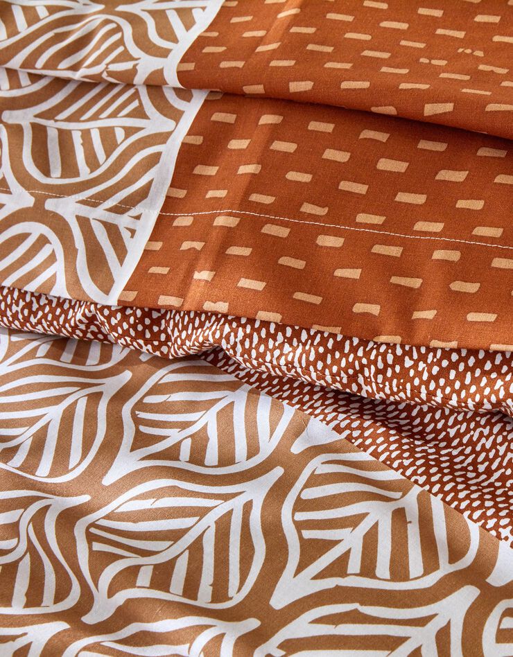 Linge de lit Tommy imprimé géométrique - coton (caramel)
