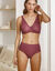 Culotte haute en dentelle et microfibre Orellana - lot de 2 (prune)