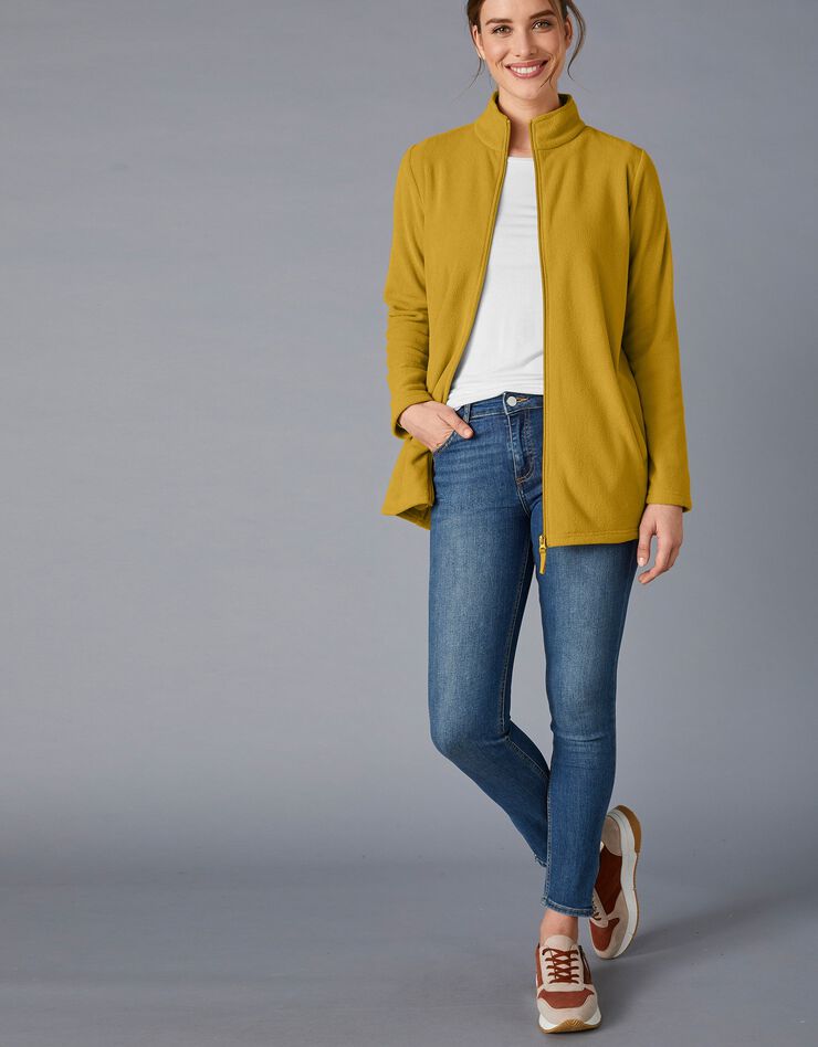 Veste polaire zippée manches longues (miel) Veste polaire zippée manches longues (miel)
