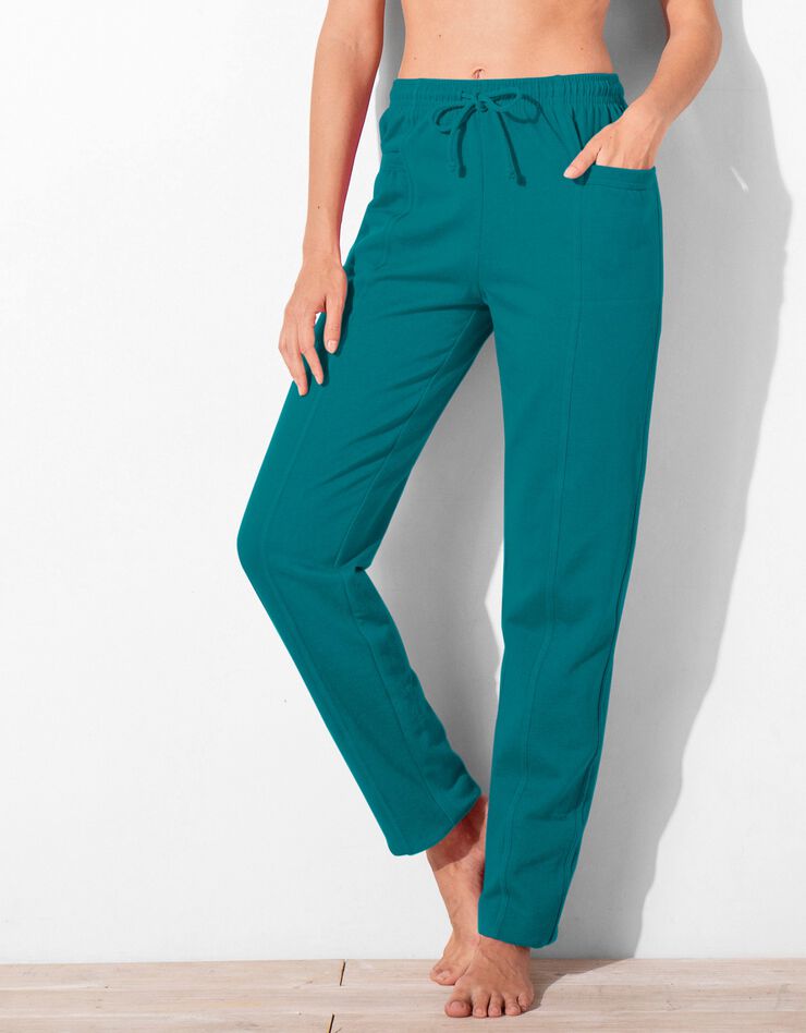 Pantalon jogging, molleton gratté (émeraude) Pantalon jogging, molleton gratté (émeraude)