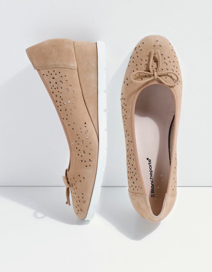 Ballerines cuir ajouré (beige) Ballerines cuir ajouré (beige)