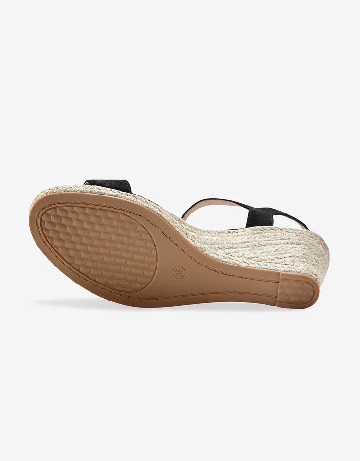 Sandales compensées talon corde (noir) Sandales compensées talon corde (noir)