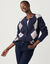 Gilet jacquard motif losanges (marine / gris)