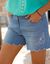 Short jean broderie anglaise finition écailles (bleached)