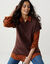 Pull-tunique sans manches, maille fantaisie (chocolat)