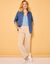 Chemise ample en jean (stone)