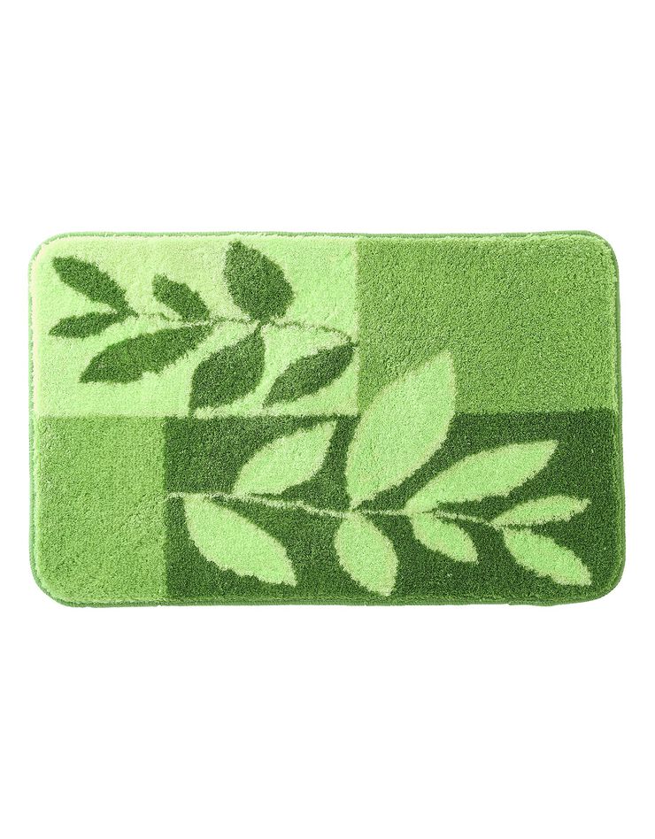 Tapis de bain motif provençal (vert)
