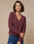 Pull d&eacute;tails ajour&eacute;s, maille perl&eacute;e (bordeaux)