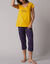 T-shirt de pyjama manches courtes imprim&eacute; Estrella  (jaune)