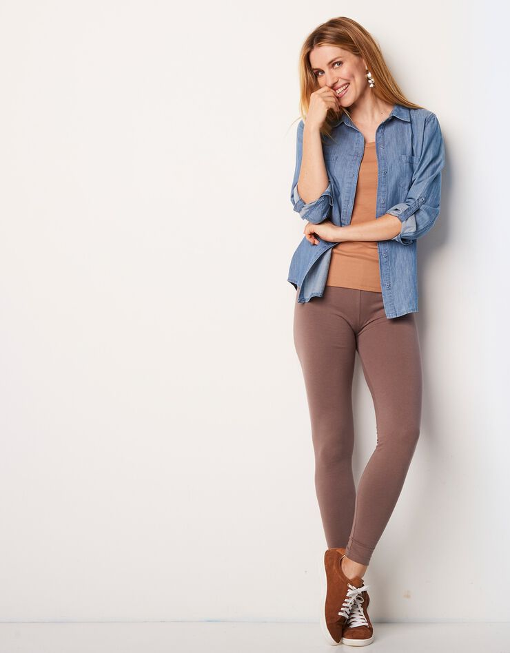 Legging taille élastiquée - lot de 2 (noir + noisette) Legging taille élastiquée - lot de 2 (noir + noisette)