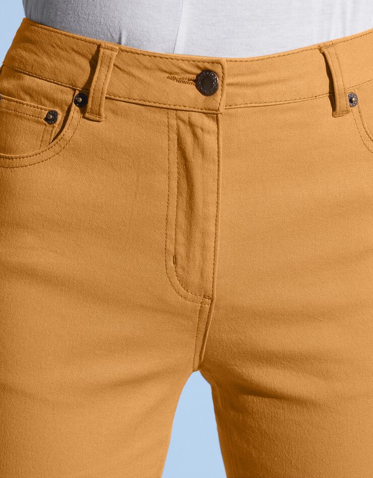 Pantalon coupe fuselée couleur (safran) Pantalon coupe fuselée couleur (safran)