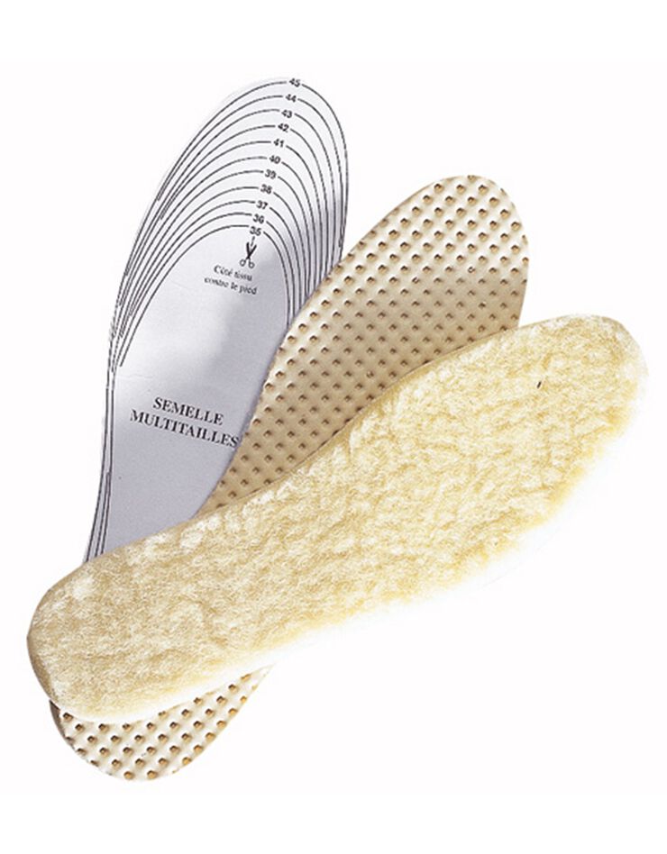 Semelles pure laine vierge antifroid - la paire (mouton)