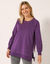 Sweat en molleton, longueur tunique (violet)