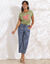 T-shirt imprimé placé "love" (kaki / rose)