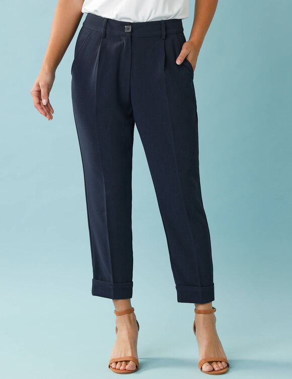 Pantalon 7/8&egrave;me fusel&eacute;, Sp&eacute;cial Petites (marine)