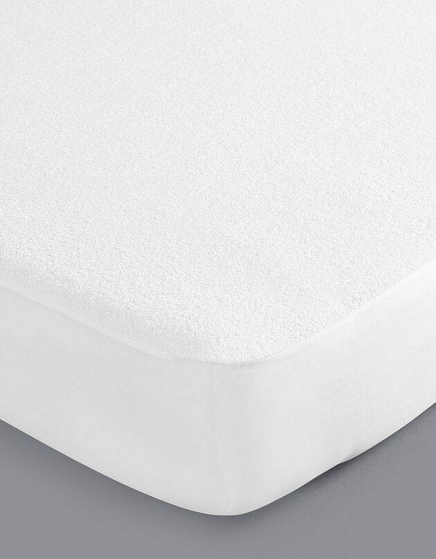 Protège-matelas éponge imperméable (blanc)