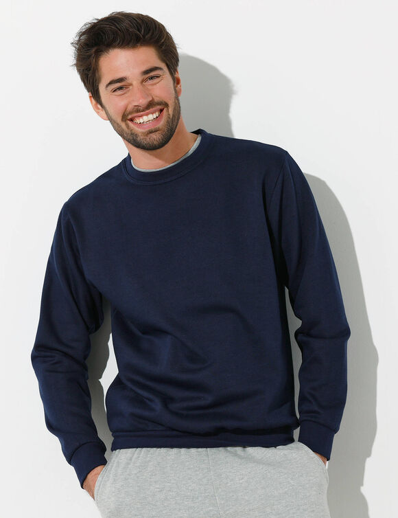 Sweat molleton col rond (marine)