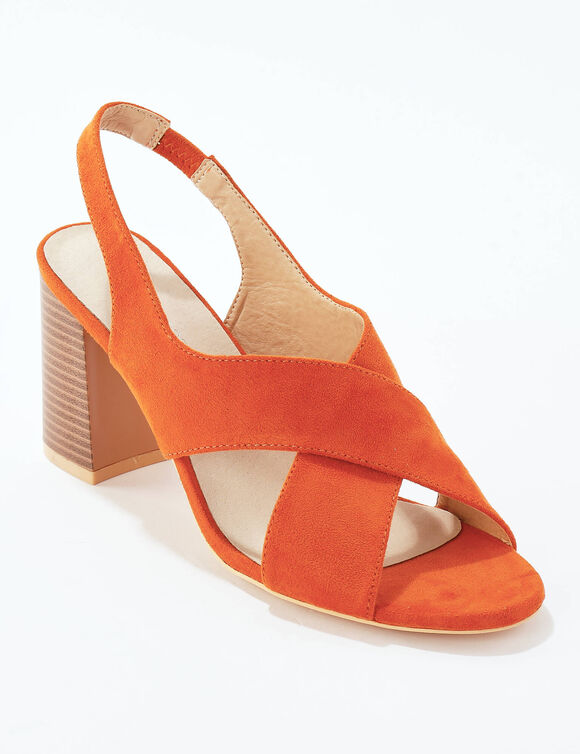 Sandales croisées à talon (terracotta)