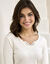 T-shirt chaleur manches longues col en dentelle - lot de 2 (ivoire)