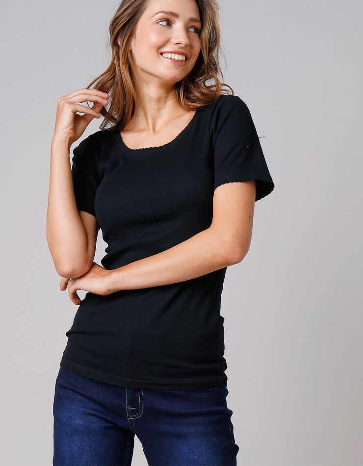 Tee-shirt manches courtes - lot de 2 (noir) Tee-shirt manches courtes - lot de 2 (noir)