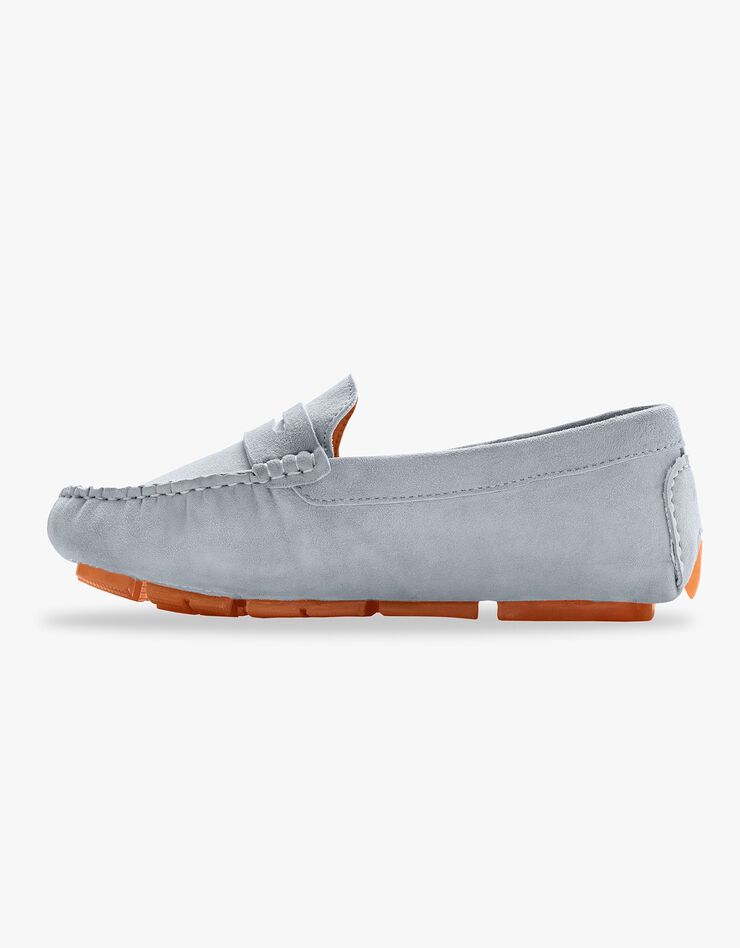Mocassins en cuir velours (bleu)