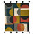 Plaid imprimé géométrique (noir / terracotta)