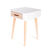 Table de chevet bicolore 1 tiroir (blanc)