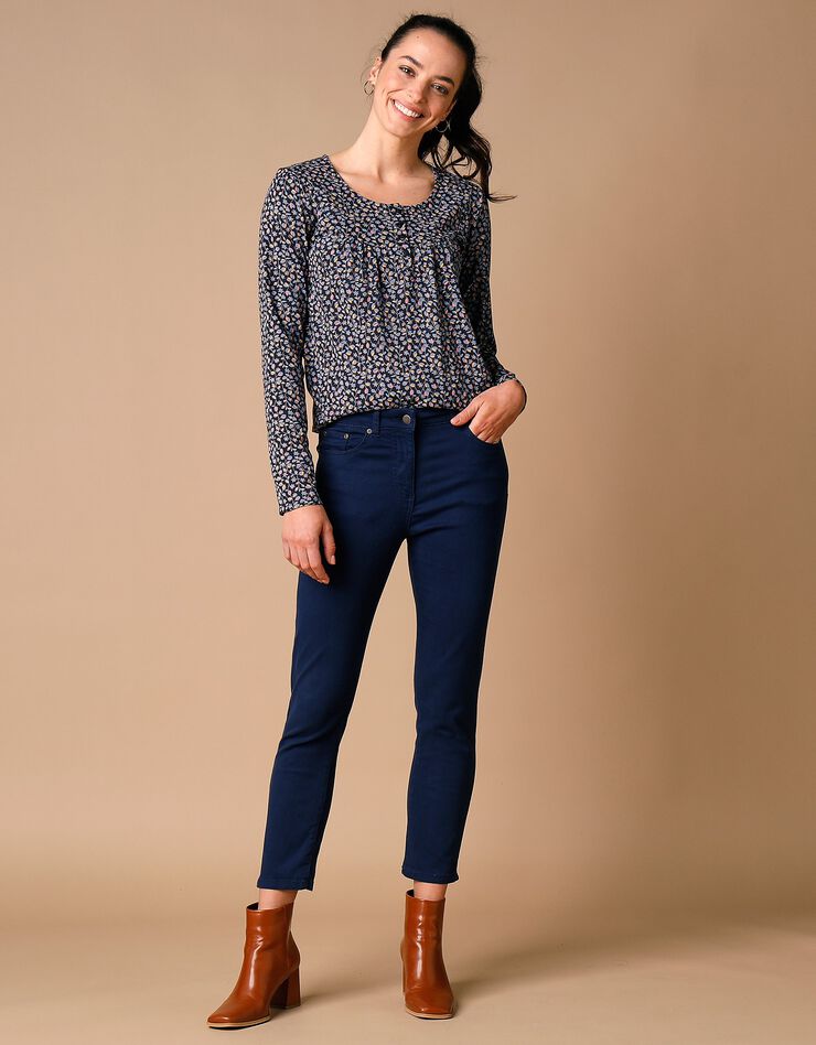 Pantalon 7/8ème fuselé stretch (marine) Pantalon 7/8ème fuselé stretch (marine)